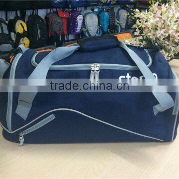 Blue color sports travel bag with shoulder belt gym bag