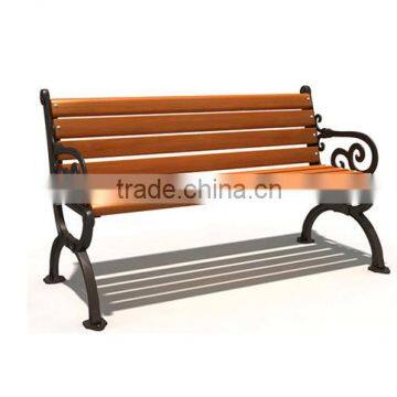outdoor solid wooden garden bench Patio Garden Park Bench with handrail