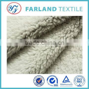 Sherpa fleece fabric synthetic wool fabric for life jacket lining fabric