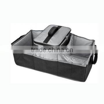 OEM foldable car trunk organizer with cooler bag, car storage bag