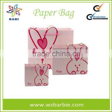 Lovely Animal Recycable Paper Shopping Bag With Handle