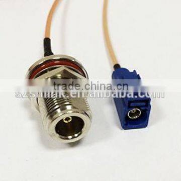 cable assembly, female FAKRA to BNC connector with cable RG 316 for high frequency communication