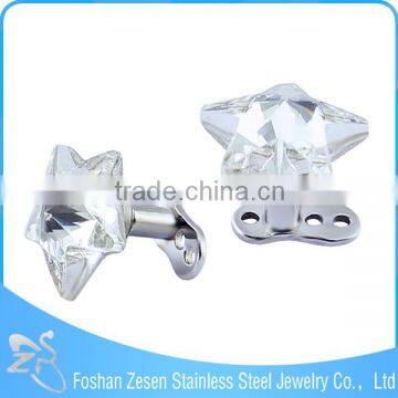 Top Beautiful Stone Titanium Base Implant Piercing Microdermal Body Jewelry photo-5