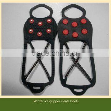 Winter ice gripper cleats boots