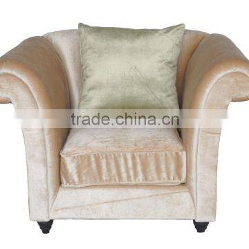 Promotion Europe Hot Sell Retro Carved Wood Armrest Chair Ottoman Beach Chair