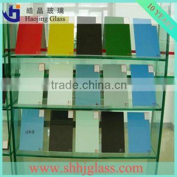 black tempered painted glass table top with high quality and best price