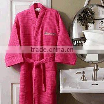 embroidery waffle cotton bath robes