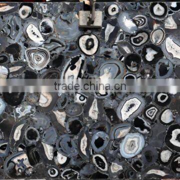 Brazilian Dyed Black Agate Slices Slab photo-4