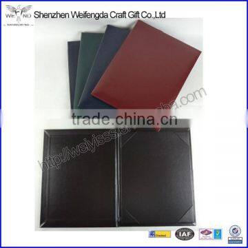 Promotional A4 Leatherette Paper Certificate Presentation Folder