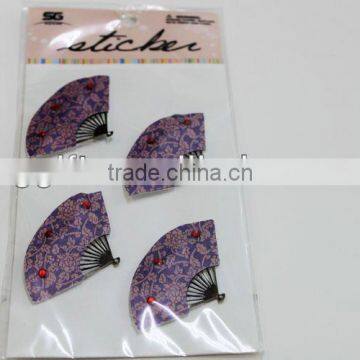 3D handmade sticker golden trims stickers