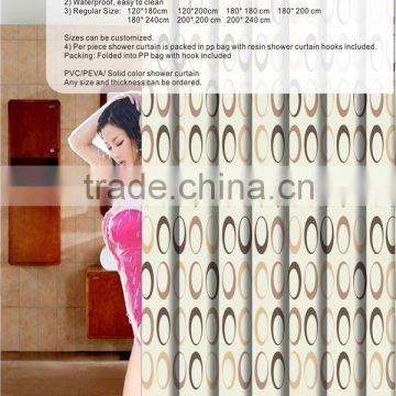 PVC Printing Bathroom Curtain