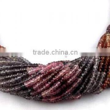 1 Strands Natural Multi Spinel Micro Faceted Rondelle Gemstone 3-3.5mm Loose Beads,Necklace Making Gemstone 12.5" Long