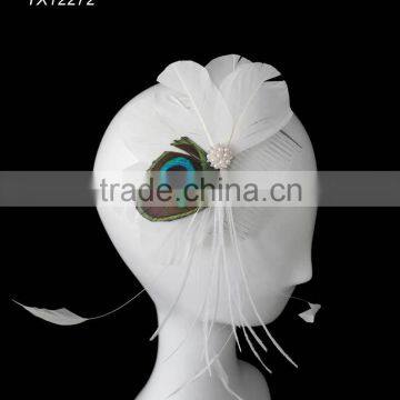 Wholesale fashion feather hair accessory on comb