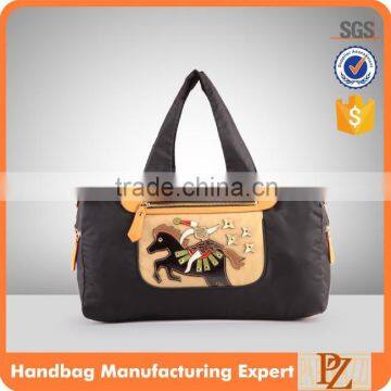 T018 Unique Design Waterproof Nylon Unisex Black Sport Duffel Bag