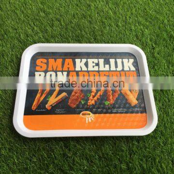OEM plastic PP PS fast food rectangular serving tray