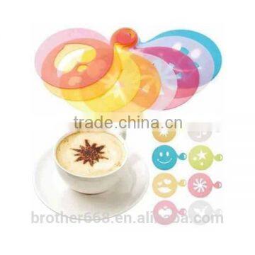 Eco-friendly food grade plastic coffee stencil coffee decoration stencil cappuccino art stencil                        
                                                Quality Choice