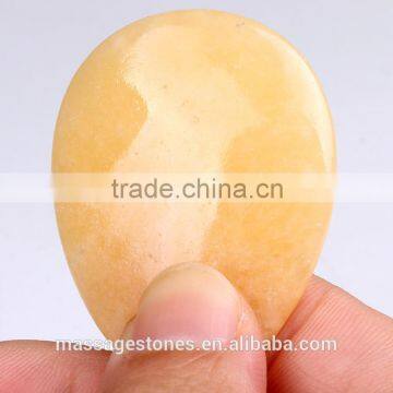 1.7'' Orange Calcite orange coral worry stones for sale