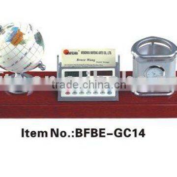 Desktop set,globe,pen cup,clock,calculator:BFBE-GC14-59