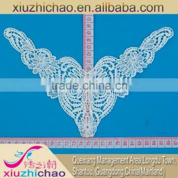 XLY017 Beautiful Lady Neck Applique Flower Trim Collar Lace