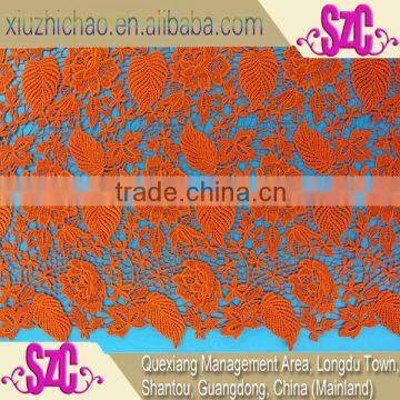 manufacturer design embroidery red chemical lace