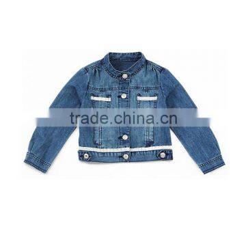 Lace denim kids jacket