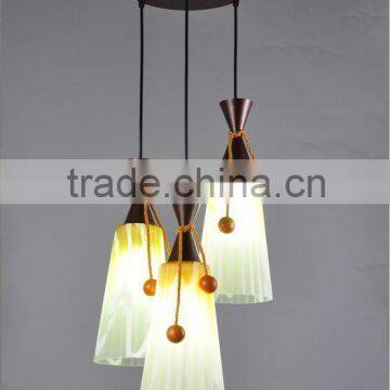 Three heads chandelier lighting modern colorful glass pendant lights 71118R/3