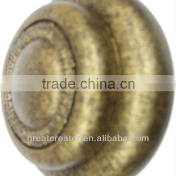 Round Victortial Gold Curtain Rod End Caps