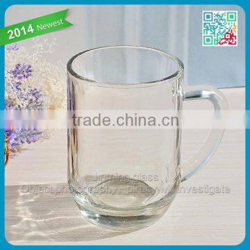 Glass coffee mug with handle clear glass tea cups drinking safe glass handle mug tumbler