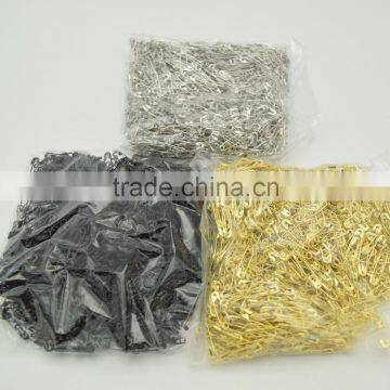 1000 Pcs Three Color Silver Black Gold Small Nickel Plated Safety Pins 4/5'' Length (18mm) Wholesales for Garment Hang Tag photo-3
