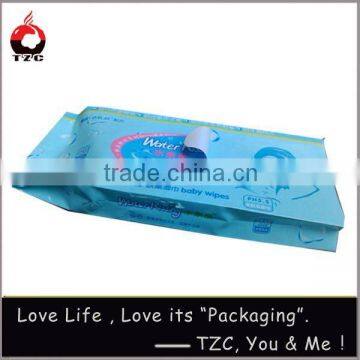 Wet tissue plastic packaging bag for bady and baby/attractive printing bady wet tissue bag