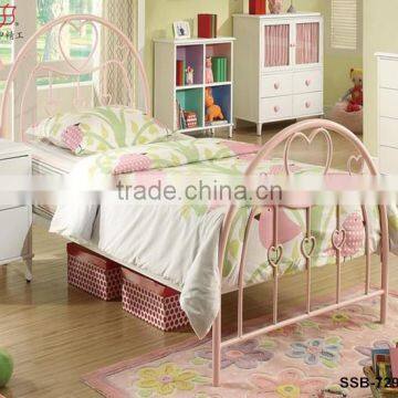 China Factory Cheap Powder Coated Modern Iron Single Bed