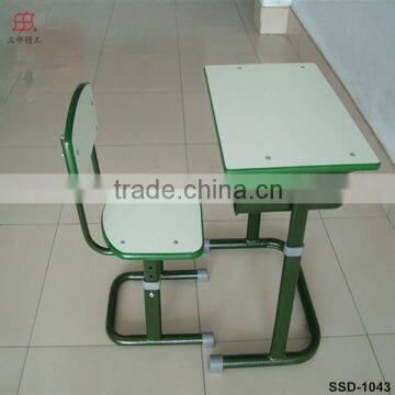 Primary School Metal Frame and Wood Single Classroom School Desk and Chair