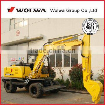 earth digging machinery 8 ton wheel excavator with 0.3CBM bucket DLS880-9A