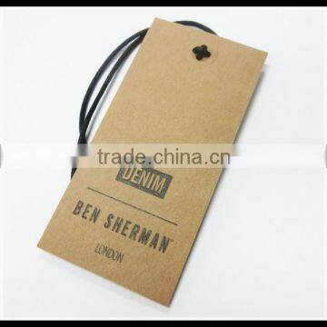 Dongguan price display kraft paper tag china hang tag for clothes