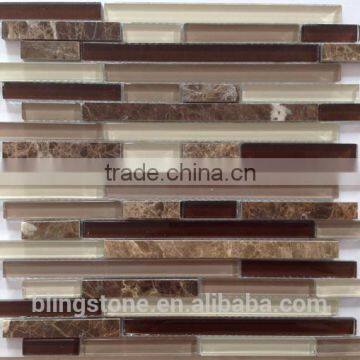 most popular europe product classic glass mosaic tile and stone mosaic (crystal glass)