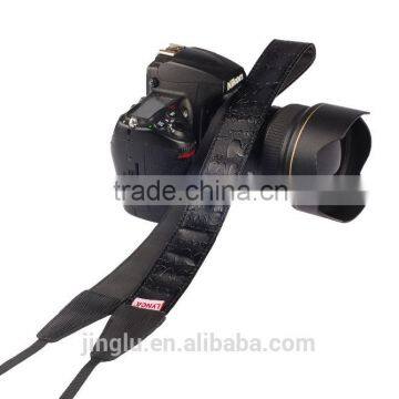 Black Leather Camera Strap Shoulder Neck Russian Series For DSLR for Canon for Nikon Q-01 photo-2