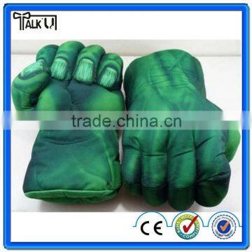 Hulk Green smash fists cute winter glove/Movie character cartoon hulk plush gloves/spider man hulk gloves