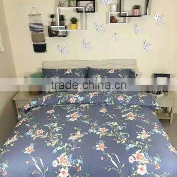 New design reactive printed bedding sets dark gray color printing duvet cover and pillow covers