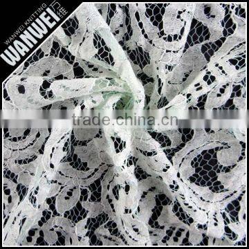 nylon cotton knitted stocklot fabrics grey lace fabric rigid raschel lace fabric