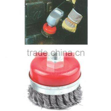 cup brush twisted wire