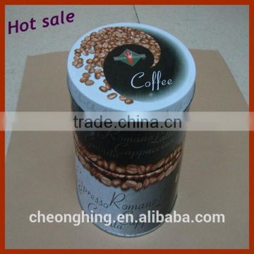 Hot selling 3 pieces round coffee tin box