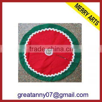 2013 hot design glass christmas tree skirt decorations with wool doll