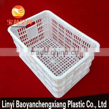 530x360x280mm turnover plastic basket for vegetable fruit and food transportation