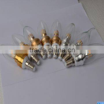 aluminium candle lamp bulbs E14 4W