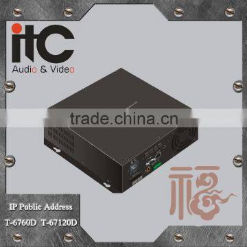 ITC T-6760D Series 120W 4ohm to 16ohm DSP Audio Processor Network IP Amplifier Class D