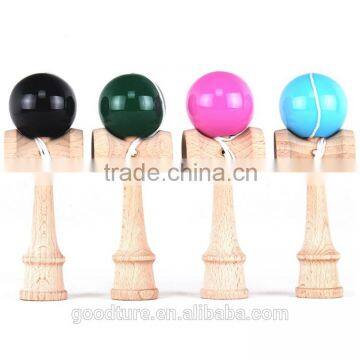 Solid Wood Beechwood Small Kendama With PU Painting Wooden Kendama