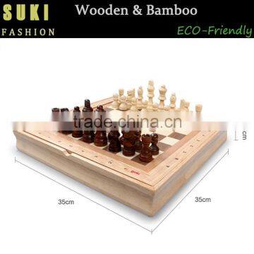 Funny Game Wooden Chess Folding Champions Chess Set