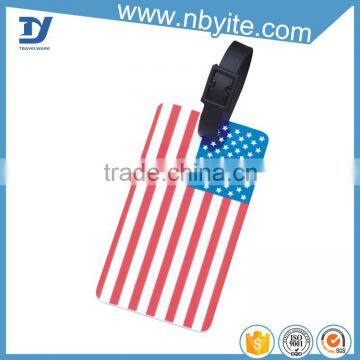 ABS hard material different kinds national flag luggage tag/rubber tag