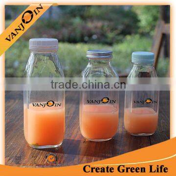 10oz Square Airtight Glass Juice Bottle