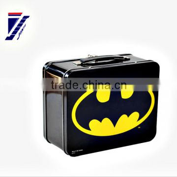 promotional with lock and handle black tin box